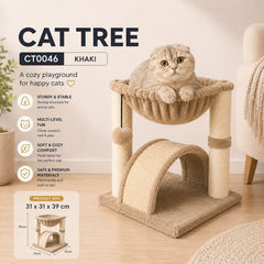 KANDILA CAT TREE Rumah Kucing Pet CT0046 Khaki 31 x 31 x 39cm no type Tidak ada merek 