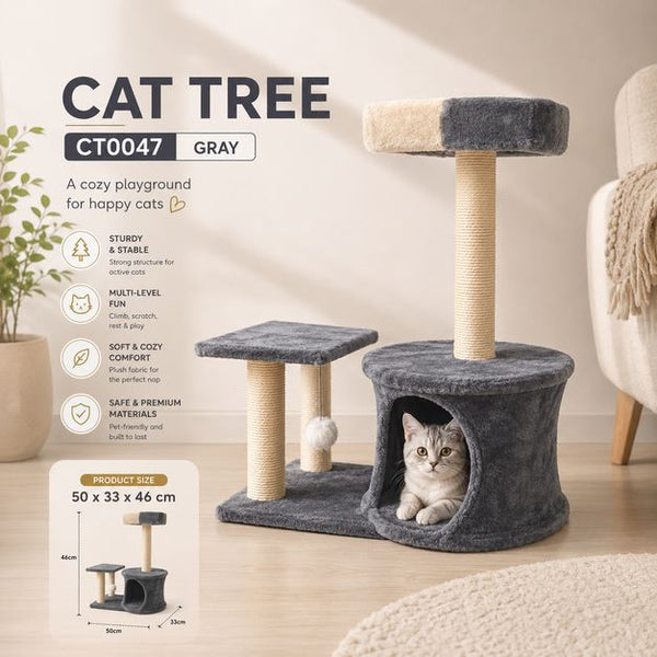 KANDILA CAT TREE Rumah Kucing Pet CT0047 Gray 50 x 33 x 46cm no type Tidak ada merek 