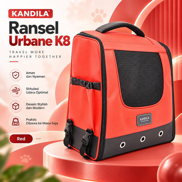 KANDILA Pet Bag Ransel Urbane K8 Red Pet Bag KANDILA 