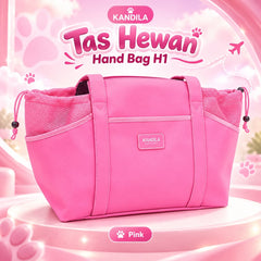 KANDILA Tas Hewan Hand Bag H1 Pink Pet Bag Kandila 