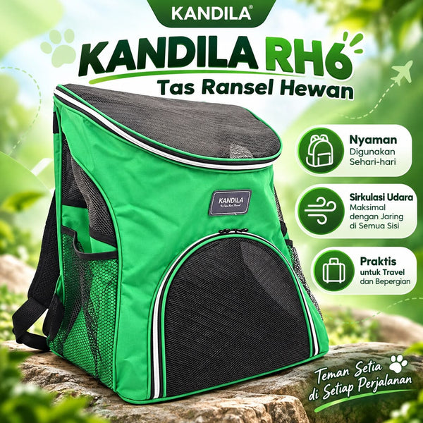 KANDILA Tas Ransel Tabung RH6 Green Pet Bag kandila 