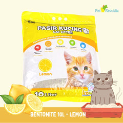 KAWAN BENTONITE Pasir Kucing Cat Litter Lemon 7,3kg Cat Sanitation Tidak ada merek 