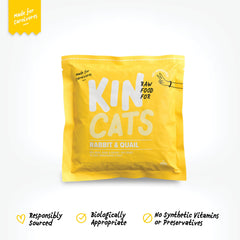 KIN Cats Makanan Kucing Cat food RAW Rabbit and Quail 250gr no type Tidak ada merek 