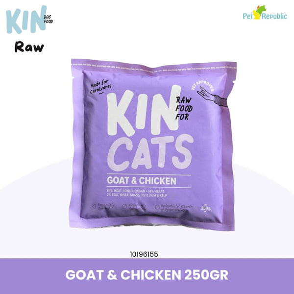 KIN Cats Makanan Kucing Raw Goat and Chicken 250GR no type Tidak ada merek 
