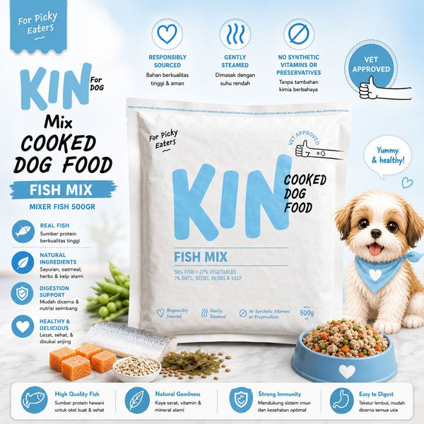 KINDOGFOOD Makanan Anjing MIXER Fish 500GR no type Tidak ada merek 