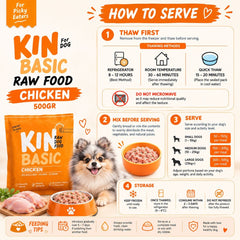 KINDOGFOOD Makanan Anjing RAW Basic Chicken 500gr no type Tidak ada merek 