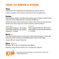 KINDOGFOOD Makanan Anjing RAW Basic Chicken 500gr no type Tidak ada merek 