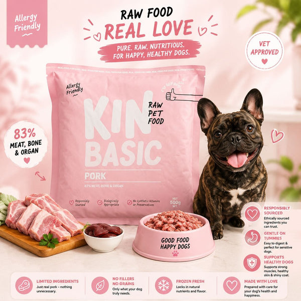 KINDOGFOOD Makanan Anjing RAW Basic Pork 500gr no type Tidak ada merek 