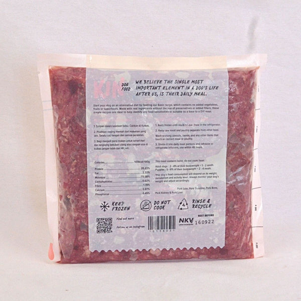 KINDOGFOOD Makanan Anjing RAW Basic Pork 500gr no type Tidak ada merek 