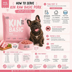 KINDOGFOOD Makanan Anjing RAW Basic Pork 500gr no type Tidak ada merek 