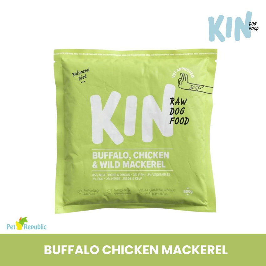 KINDOGFOOD Makanan Anjing RAW Buffalo Chicken and Wild Mackerel 500GR no type Tidak ada merek 