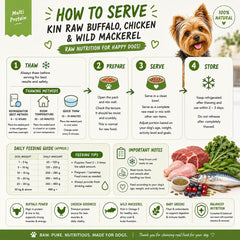 KINDOGFOOD Makanan Anjing RAW Buffalo Chicken and Wild Mackerel 500GR no type Tidak ada merek 