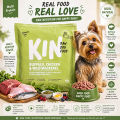 KINDOGFOOD Makanan Anjing RAW Buffalo Chicken and Wild Mackerel 500GR no type Tidak ada merek 