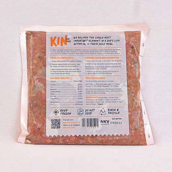 KINDOGFOOD Makanan Anjing RAW Chicken , Pumpkin and Greens 500GR no type Tidak ada merek 