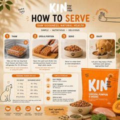 KINDOGFOOD Makanan Anjing RAW Chicken , Pumpkin and Greens 500GR no type Tidak ada merek 