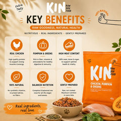 KINDOGFOOD Makanan Anjing RAW Chicken , Pumpkin and Greens 500GR no type Tidak ada merek 