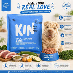 KINDOGFOOD Makanan Anjing RAW Duck Zucchini and Kale 500gr no type Tidak ada merek 
