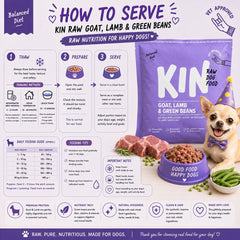 KINDOGFOOD Makanan Anjing Raw GOAT, Lamb and Green Beans 500gr no type Tidak ada merek 
