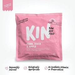 KINDOGFOOD Makanan Anjing RAW Pork, Duck and Apple 500GR no type Tidak ada merek 