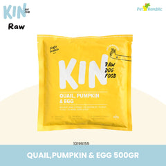 KINDOGFOOD Makanan Anjing RAW Quails, Pumpkin and Eggs 500GR no type Tidak ada merek 