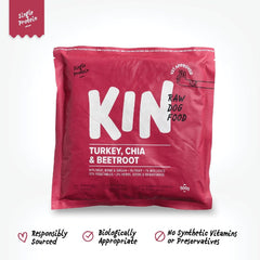 KINDOGFOOD Makanan Anjing RAW Turkey , Chia and Beetroot 500GR no type Tidak ada merek 