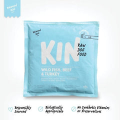 KINDOGFOOD Snack Anjing RAW Wild Fish, Beef and Turkey 500GR no type Tidak ada merek 
