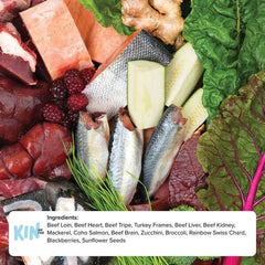 KINDOGFOOD Snack Anjing RAW Wild Fish, Beef and Turkey 500GR no type Tidak ada merek 
