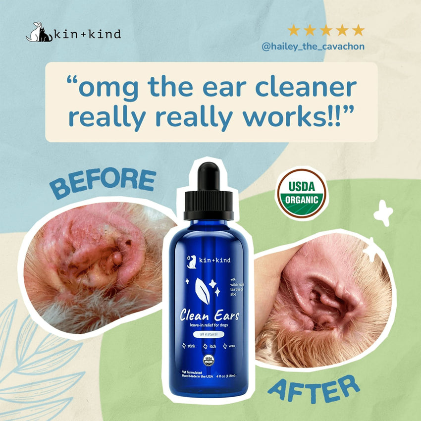 KIN+KIND Pembersih Telinga Anjing Clean Ears 118ml no type Tidak ada merek 