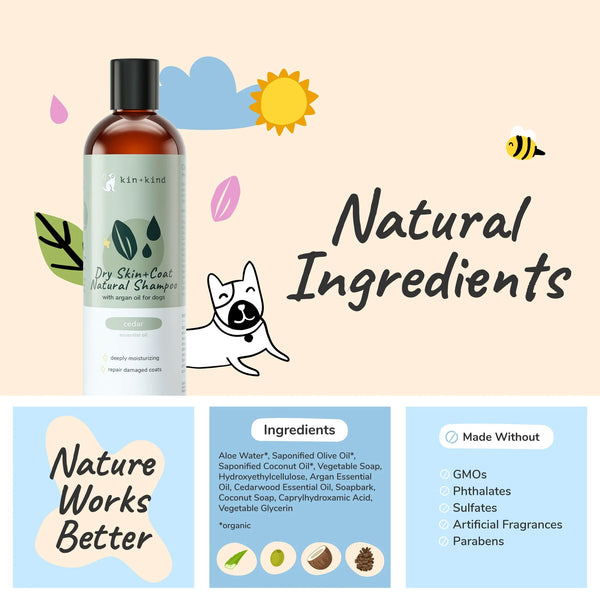 KIN+KIND Pet Shampoo Dry Skin and Coat Shampoo 354ml no type Tidak ada merek 