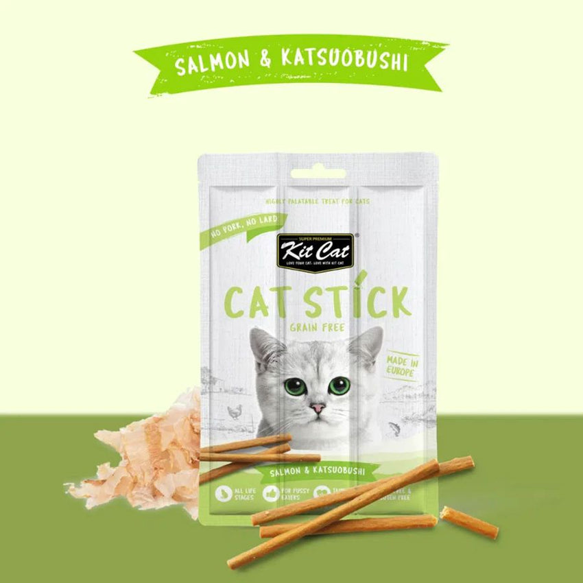 KITCAT Snack Kucing Cat Stick Salmon and Katsuobushi 15gr no type Tidak ada merek 