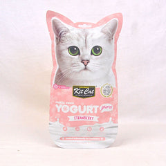 KITCAT Snack Kucing Freeze Dried Yogurt Yums Strawberry 10g no type Tidak ada merek 