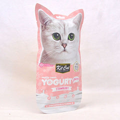KITCAT Snack Kucing Freeze Dried Yogurt Yums Strawberry 10g no type Tidak ada merek 