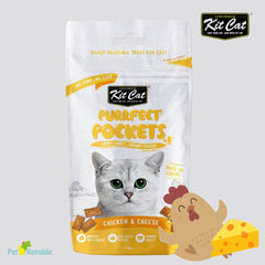 KITCAT Snack Kucing Purrfect Pockets Chicken and Cheese 60gr no type Tidak ada merek 