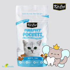 KITCAT Snack Kucing Purrfect Pockets Dental Care 60gr no type Moku-moku 