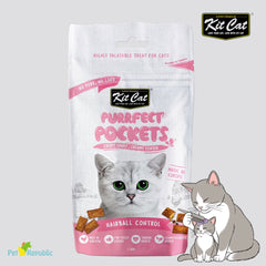 KITCAT Snack Kucing Purrfect Pockets Hairball Control 60gr no type Tidak ada merek 