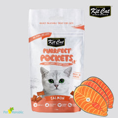 KITCAT Snack Kucing Purrfect Pockets Salmon 60gr no type Tidak ada merek 