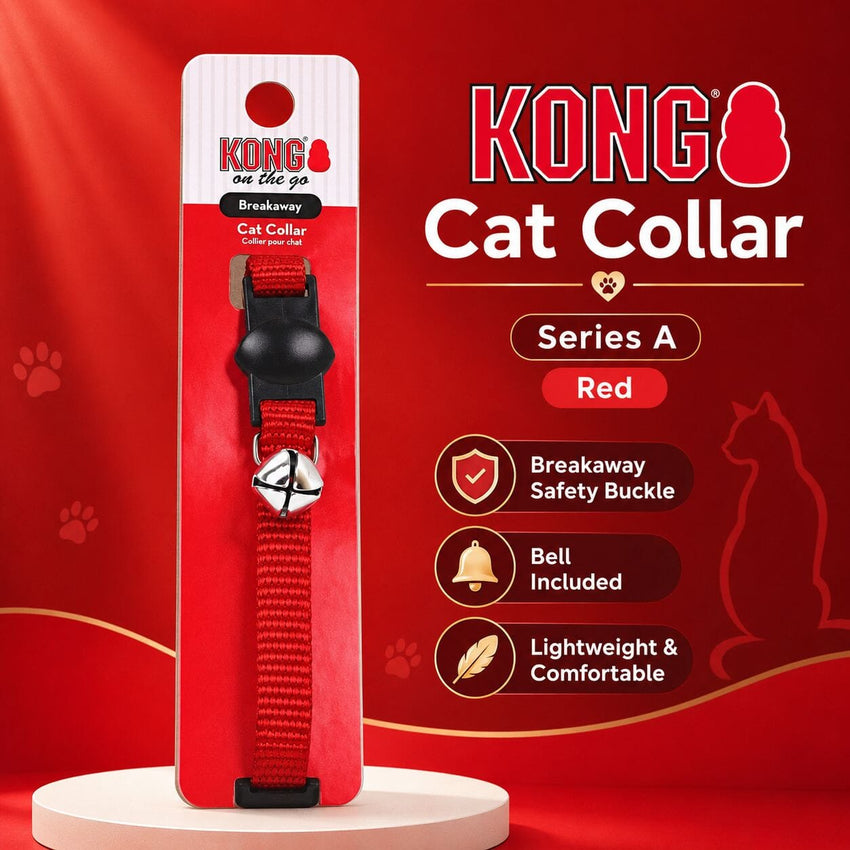 KONG Kalung Kucing Cat Collar Series A1 Red Pet Collar and Leash Pet Republic Indonesia 