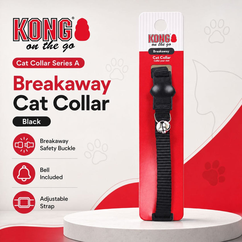 KONG Kalung Kucing Cat Collar Series A8 Black Pet Collar and Leash Pet Republic Indonesia 