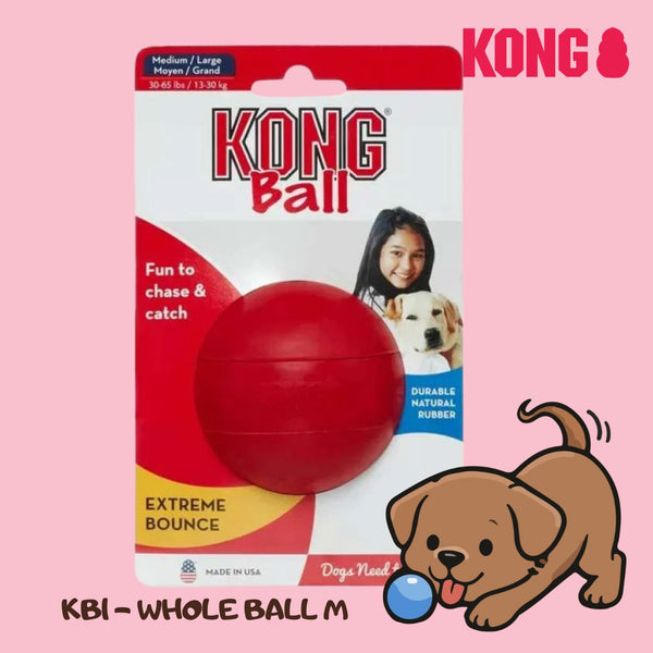 KONG KB1 Mainan Anjing BALL Medium/Large no type Tidak ada merek 
