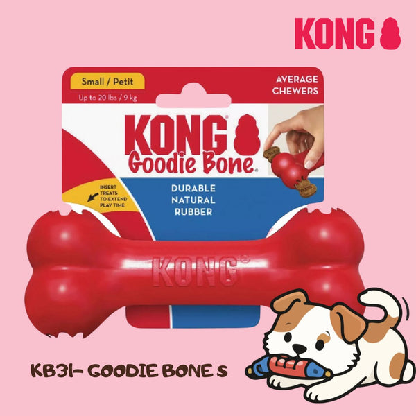 KONG KB31 Mainan Anjing Goodie Bone Small no type Tidak ada merek 