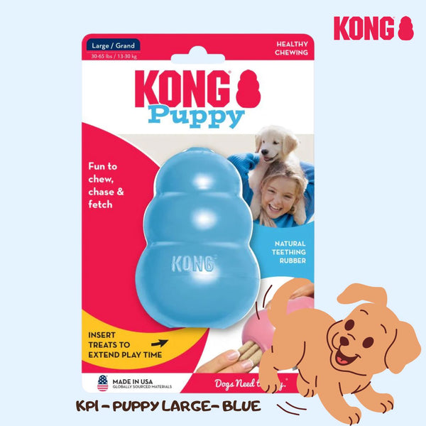 KONG KP1 Mainan Anjing Puppy Large Blue For 13-30kg Dog Toy Tidak ada merek 