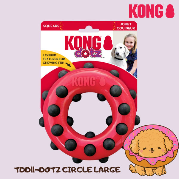 KONG Mainan Anjing TDD11 Dotz Circle Large no type Tidak ada merek 