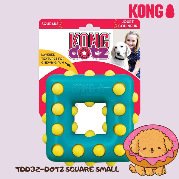 KONG Mainan Anjing TDD32 Dotz Square Small no type Tidak ada merek 