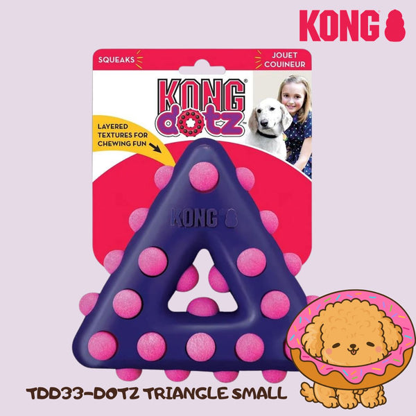 KONG Mainan Anjing TDD33 Dotz Triangle Small no type Tidak ada merek 
