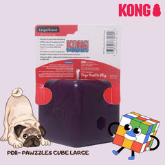 KONG PD11 Mainan Anjing Pawzzles Cube Purple Large Dog Toy Tidak ada merek 