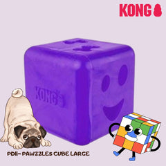 KONG PD11 Mainan Anjing Pawzzles Cube Purple Large Dog Toy Tidak ada merek 