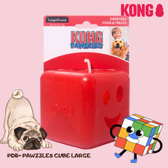 KONG PD11 Mainan Anjing Pawzzles Cube Red Large Dog Toy Tidak ada merek 
