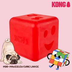 KONG PD11 Mainan Anjing Pawzzles Cube Red Large Dog Toy Tidak ada merek 