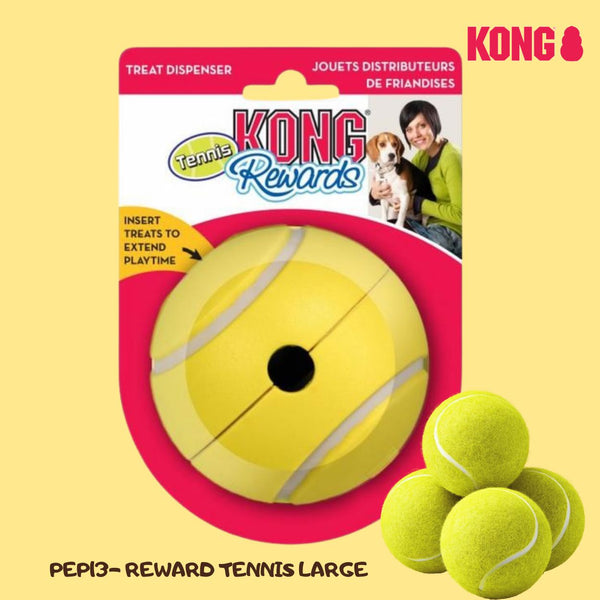 KONG PEP13 Mainan Anjing Rewards Tennis Large Dog Toy Tidak ada merek 