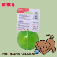 KONG PSB1 Mainan Anjing Squeezz BALL Large Green no type Tidak ada merek 